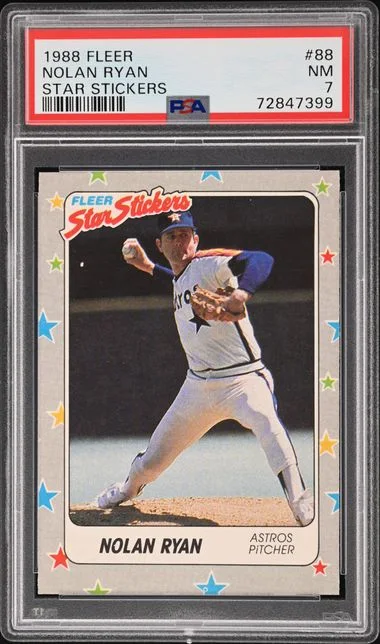 1988 Fleer Nolan Ryan Star Stickers #88 card image