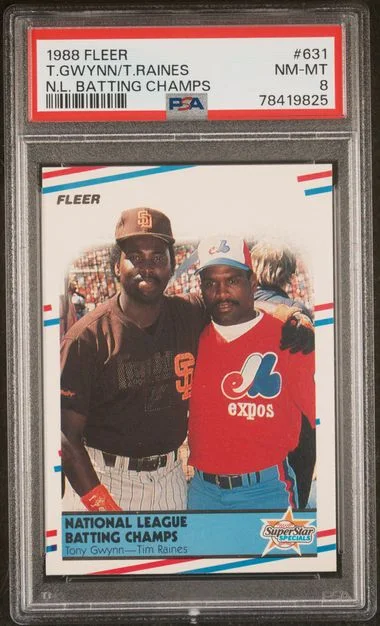1988 Fleer T.Gwynn/T.Raines N.L. Batting Champs #631 card image