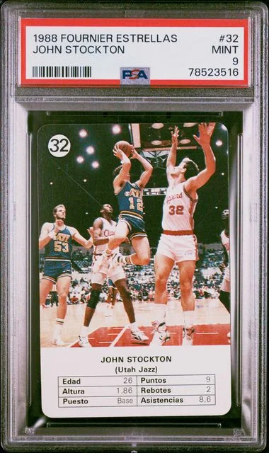 1988 Fournier Estrellas John Stockton #32 card image
