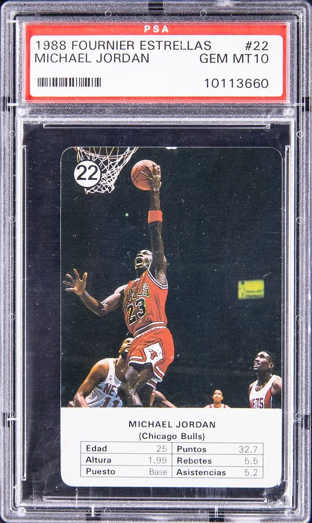 1988 Fournier Estrellas Michael Jordan #22 card image