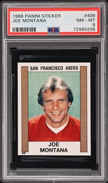 1988 Panini Joe Montana Sticker #406 card image