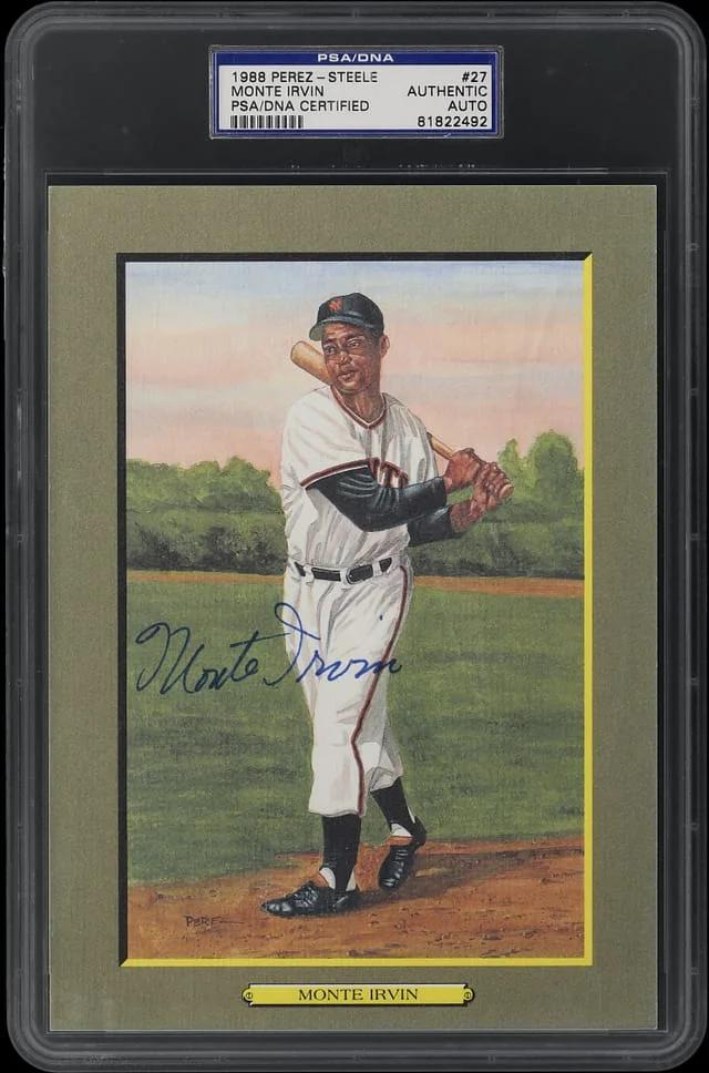 1988 Perez-Steele Great Moments Postcard Monte Irvin #27 card image