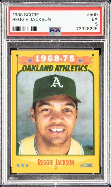 1988 Score Reggie Jackson #500 card image