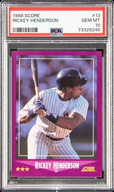 1988 Score Rickey Henderson #13 card image