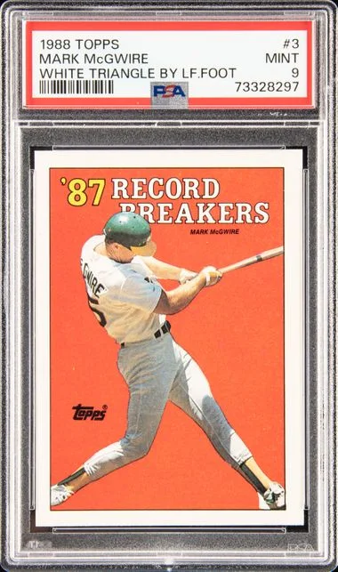 1988 Topps Mark McGwire, White Triangle By Left Foot #3 card image