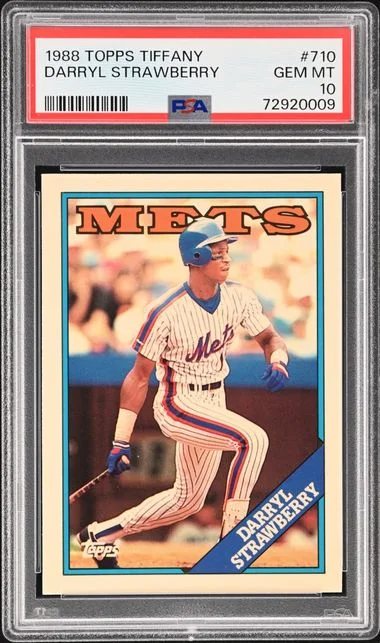 1988 Topps Tiffany Darryl Strawberry #710 card image