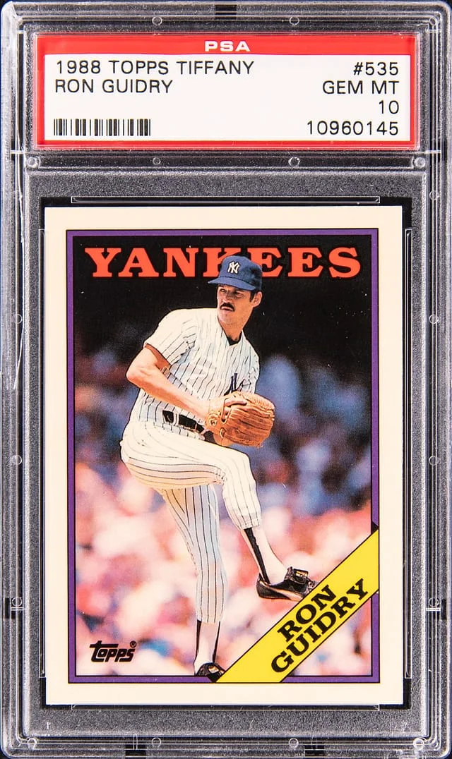 1988 Topps Tiffany Ron Guidry #535 card image