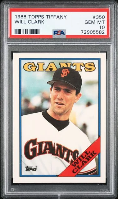 1988 Topps Tiffany Will Clark #350 card image