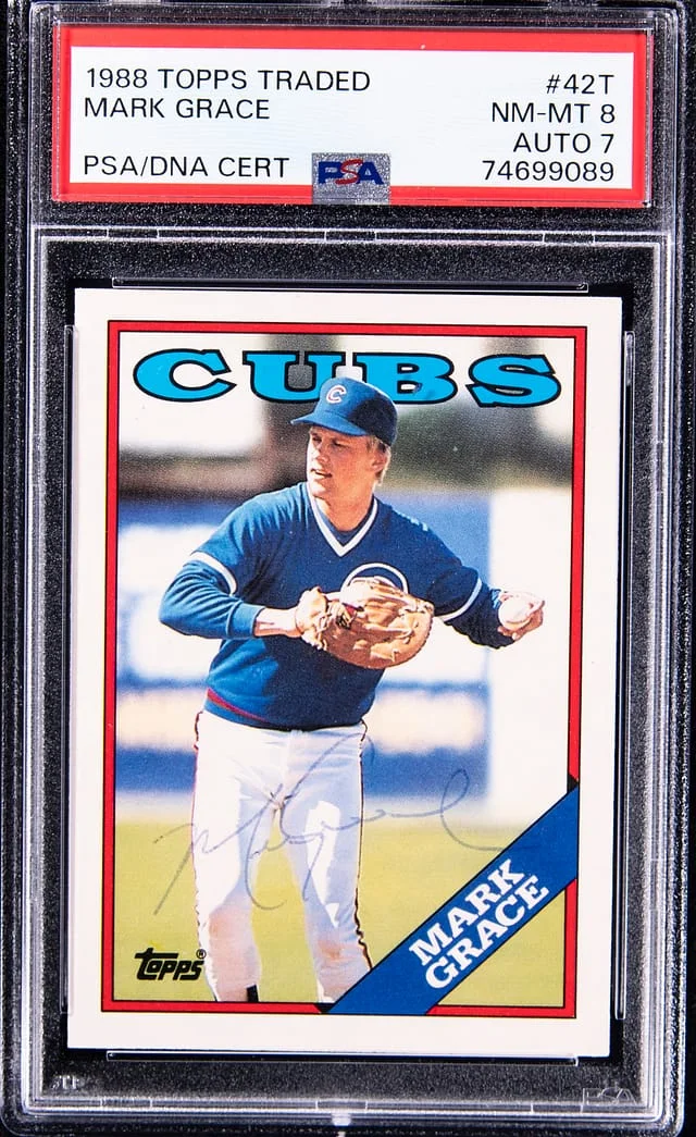 1988 Topps Traded Mark Grace #42T card image