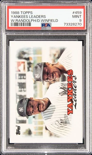 1988 Topps Willie Randolph/Dave Winfield Yankees Leaders #459 card image