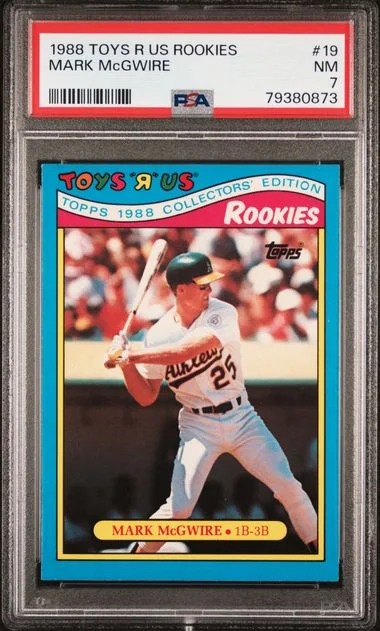 1988 Toys R Us Rookies Mark Mcgwire #19 card image
