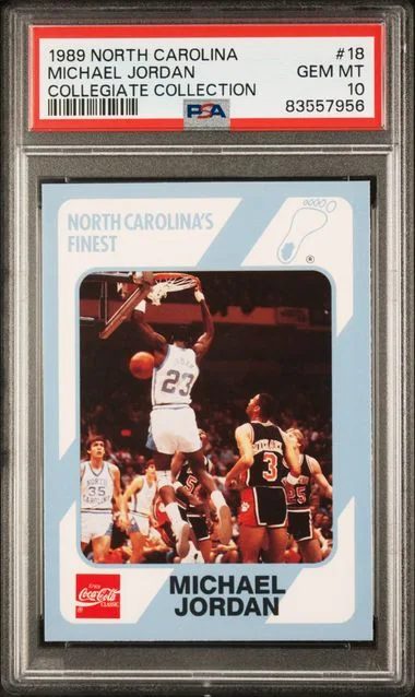 1989-90 Collegiate Collection North Carolina Michael Jordan #18 card image