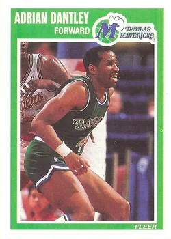 1989-90 Fleer Adrian Dantley #33 card image