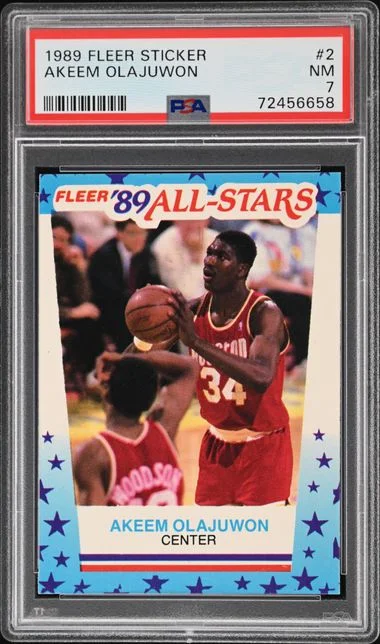 1989-90 Fleer Akeem Olajuwon Sticker #2 card image