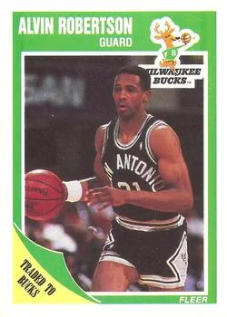 1989-90 Fleer Alvin Robertson TR #90 card image