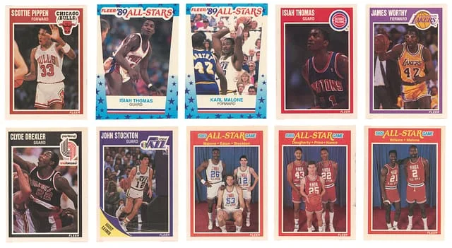 1989-90 Fleer Basketball Complete Set (168) Plus Stickers Inserts Complete Set (11) – Featuring Michael Jordan, Magic Johnson, Larry Bird #no-number card image