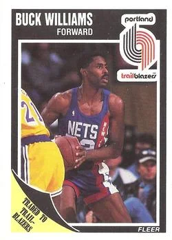 1989-90 Fleer Buck Williams TR #132 card image