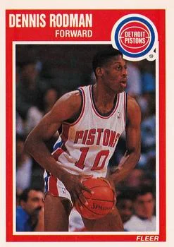 1989-90 Fleer Dennis Rodman #49 card image