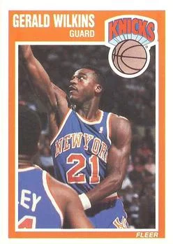 1989-90 Fleer Gerald Wilkins VARVAR: College listed #107a card image