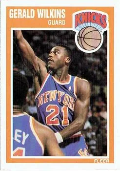 1989-90 Fleer Gerald Wilkins VARVAR: College listed #107c card image