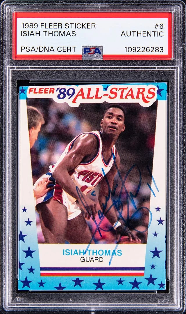 1989-90 Fleer Isiah Thomas Sticker #6 card image