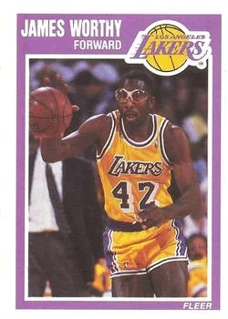 1989-90 Fleer James Worthy #80 card image