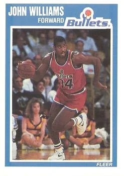 1989-90 Fleer John Williams BASE: Bullets John Williams on front and back #162 card image