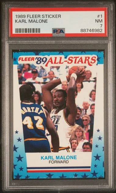 1989-90 Fleer Karl Malone Sticker #1 card image