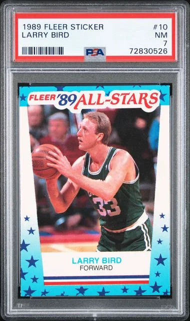 1989-90 Fleer Larry Bird Sticker #10 card image