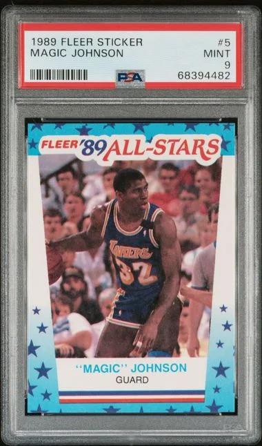 1989-90 Fleer Magic Johnson Sticker #5 card image