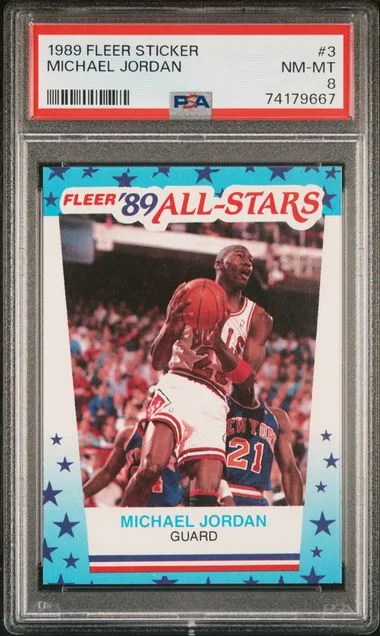 1989-90 Fleer Michael Jordan Sticker #3 card image