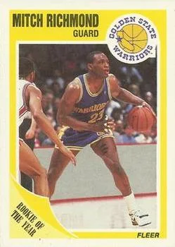 1989-90 Fleer Mitch Richmond ROY #56 card image