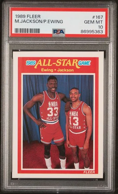 1989-90 Fleer M.Jackson/P.Ewing #167 card image