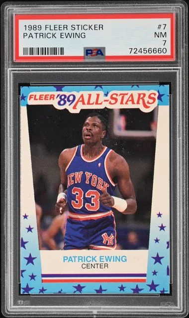 1989-90 Fleer Patrick Ewing Sticker #7 card image