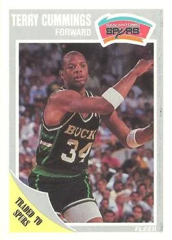1989-90 Fleer Terry Cummings TR #142 card image