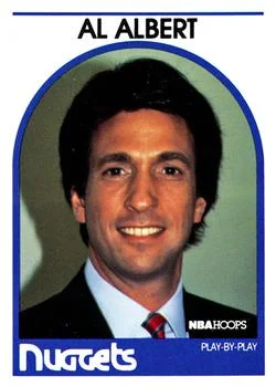 1989-90 Hoops Al Albert Play-by-Play [Announcers] Announcers #NNO card image