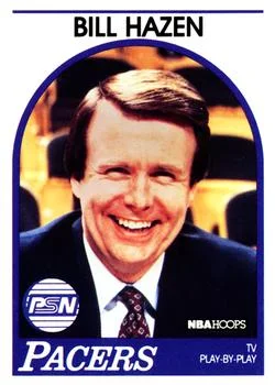 1989-90 Hoops Bill Hazen TV Play-by-Play [Announcers] Announcers #NNO card image