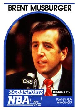 1989-90 Hoops Brent Musburger CBS Sports NBA Play-by-Play Announcer [Announcers] Announcers #NNO card image