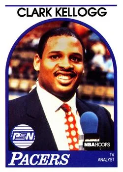 1989-90 Hoops Clark Kellogg TV Analyst [Announcers] Announcers #NNO card image