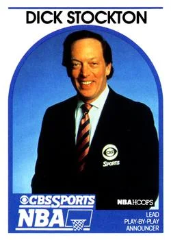 1989-90 Hoops Dick Stockton CBS Sports NBA Lead Play-by-Play Announcer [Announcers] Announcers #NNO card image