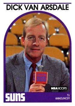 1989-90 Hoops Dick Van Arsdale TV Announcer [Announcers] Announcers #NNO card image