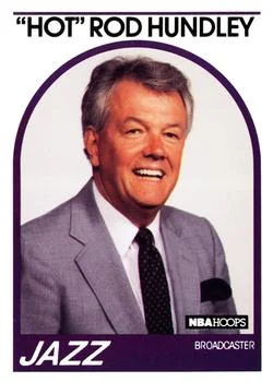 1989-90 Hoops "Hot" Rod Hundley Broadcaster [Announcers] Announcers #NNO card image