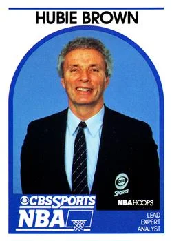 1989-90 Hoops Hubie Brown CBS Sports NBA Lead Expert Analyst [Announcers] Announcers #NNO card image
