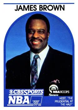 1989-90 Hoops James Brown CBS Sports NBA Host: "The Prudential at the Half" [Announcers] Announcers #NNO card image