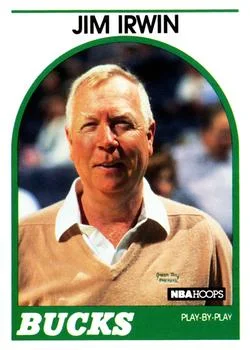 1989-90 Hoops Jim Irwin Play-by-Play [Announcers] Announcers #NNO card image