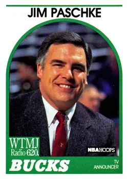 1989-90 Hoops Jim Paschke TV Announcer [Announcers] Announcers #NNO card image