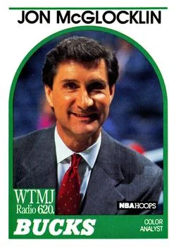 1989-90 Hoops Jon McGlocklin Color Analyst [Announcers] Announcers #NNO card image