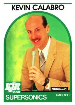 1989-90 Hoops Kevin Calabro Announcer [Announcers] Announcers #NNO card image