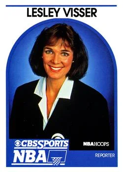 1989-90 Hoops Lesley Visser CBS Sports NBA Reporter [Announcers] Announcers #NNO card image