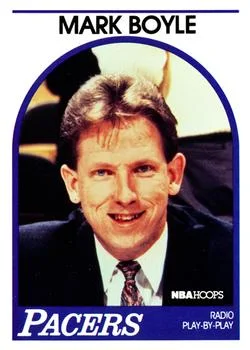 1989-90 Hoops Mark Boyle Radio Play-by-Play [Announcers] Announcers #NNO card image
